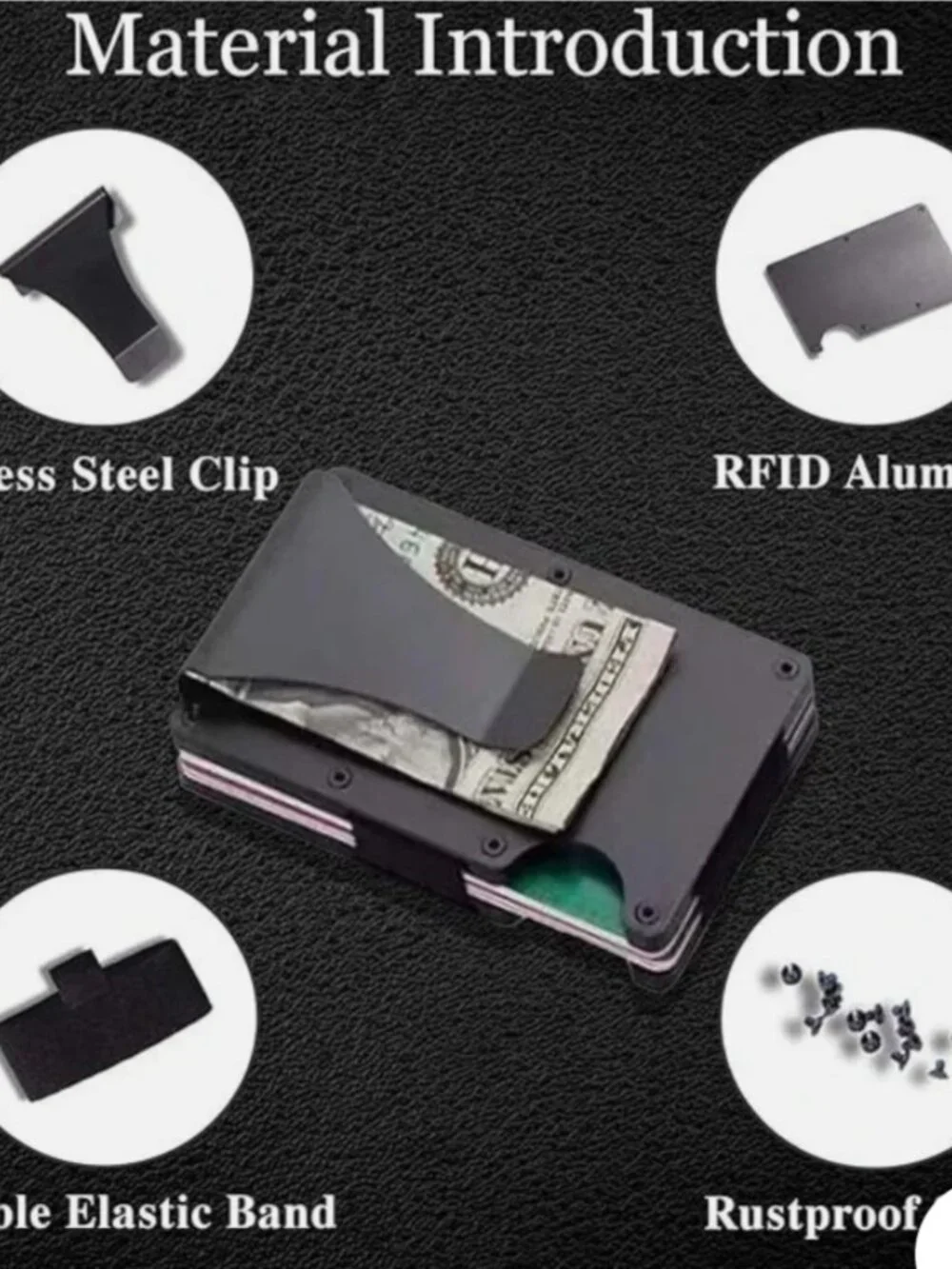 Carbon Fiber RFID Blocking Slim Wallet Credit Card Holder **NEW**